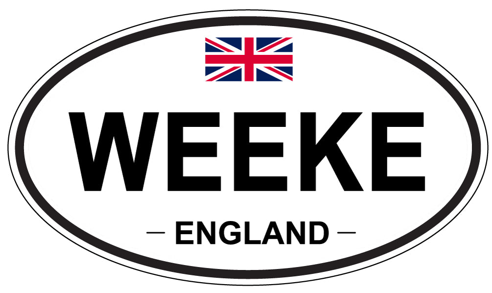 WEEKE, ENGLAND - Oval Sticker