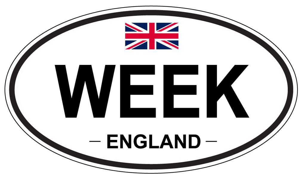 WEEK, England - Oval Magnet