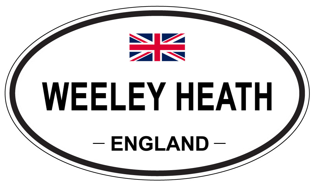 WEELEY HEATH, ENGLAND - Oval Sticker
