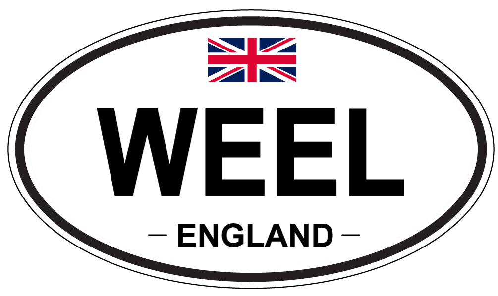 WEEL, England - Oval Magnet