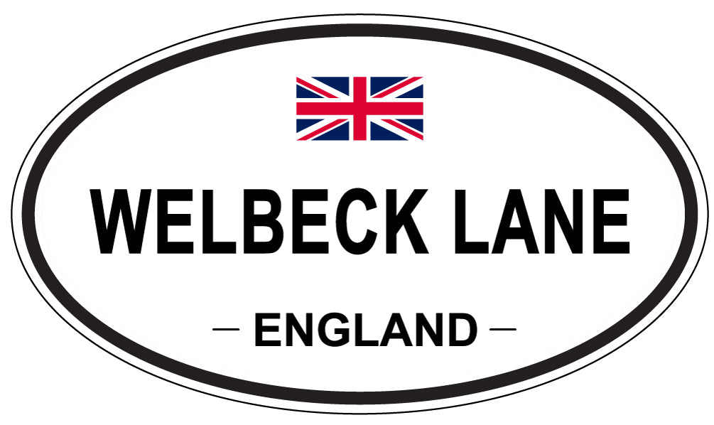WELBECK LANE, ENGLAND - Oval Sticker