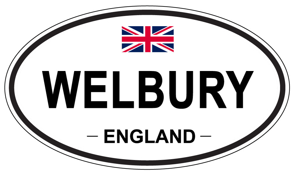 WELBURY, ENGLAND - Oval Sticker