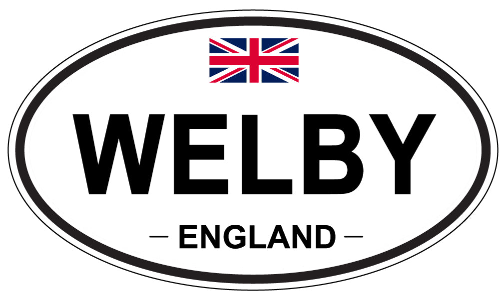 WELBY, ENGLAND - Oval Sticker