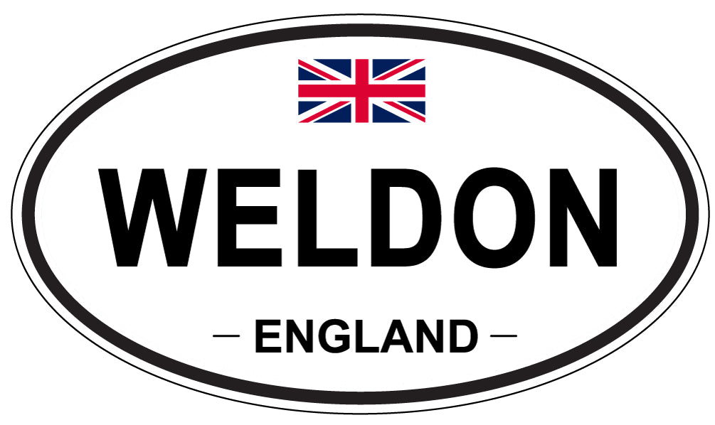 WELDON, ENGLAND - Oval Sticker
