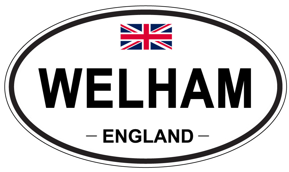 WELHAM, ENGLAND - Oval Sticker
