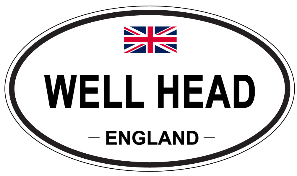 WELL HEAD, ENGLAND - Oval Sticker