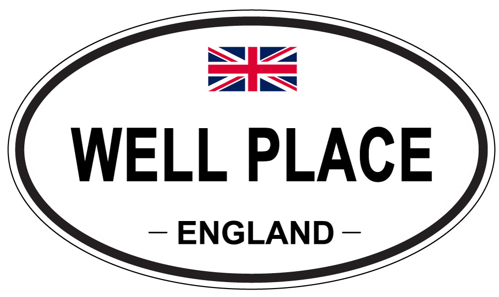 WELL PLACE, England - Oval Magnet