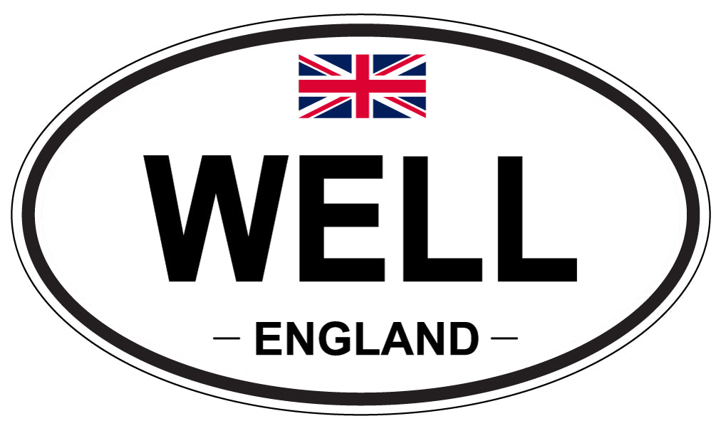 WELL, ENGLAND - Oval Sticker