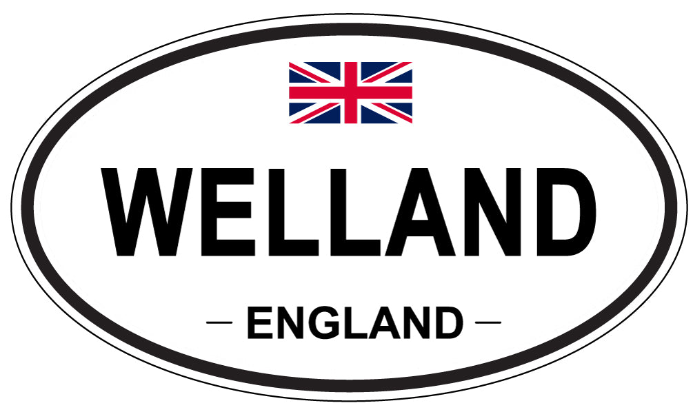 WELLAND, ENGLAND - Oval Sticker