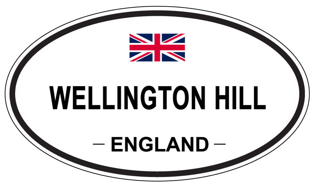 WELLINGTON HILL, ENGLAND - Oval Sticker