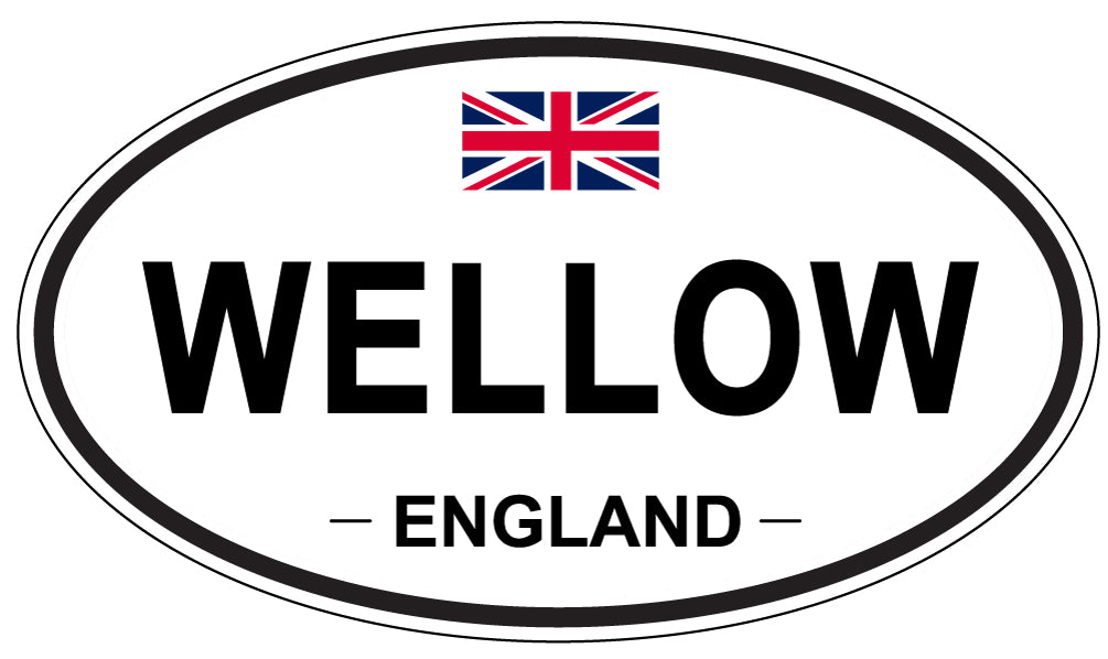WELLOW, ENGLAND - Oval Sticker