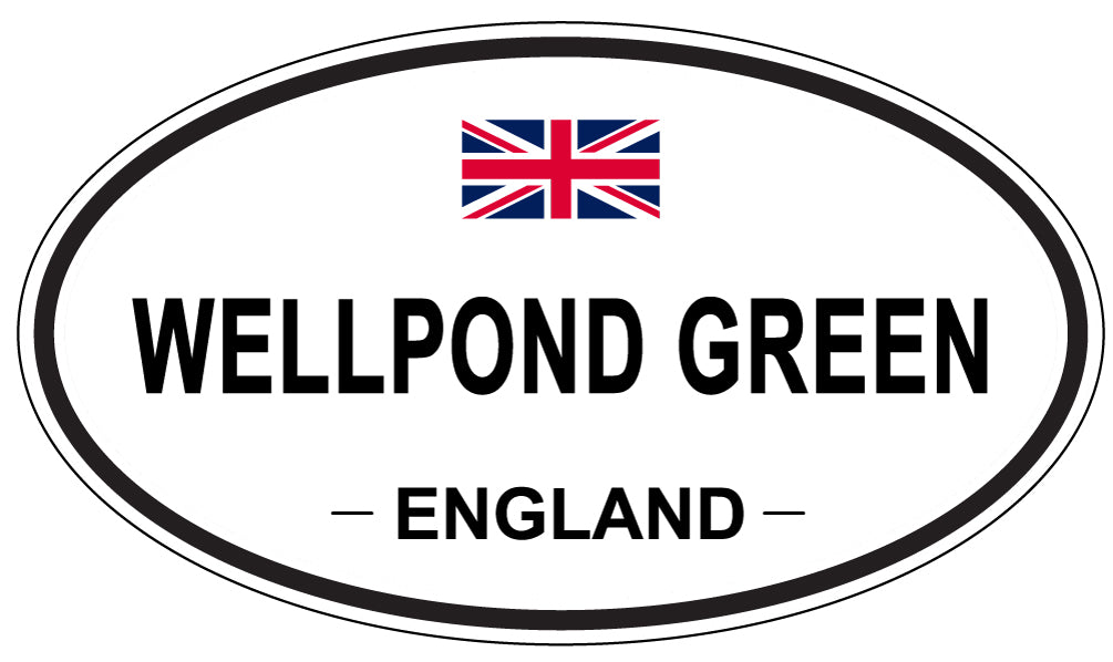 WELLPOND GREEN, ENGLAND - Oval Sticker