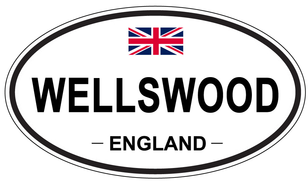 WELLSWOOD, ENGLAND - Oval Sticker
