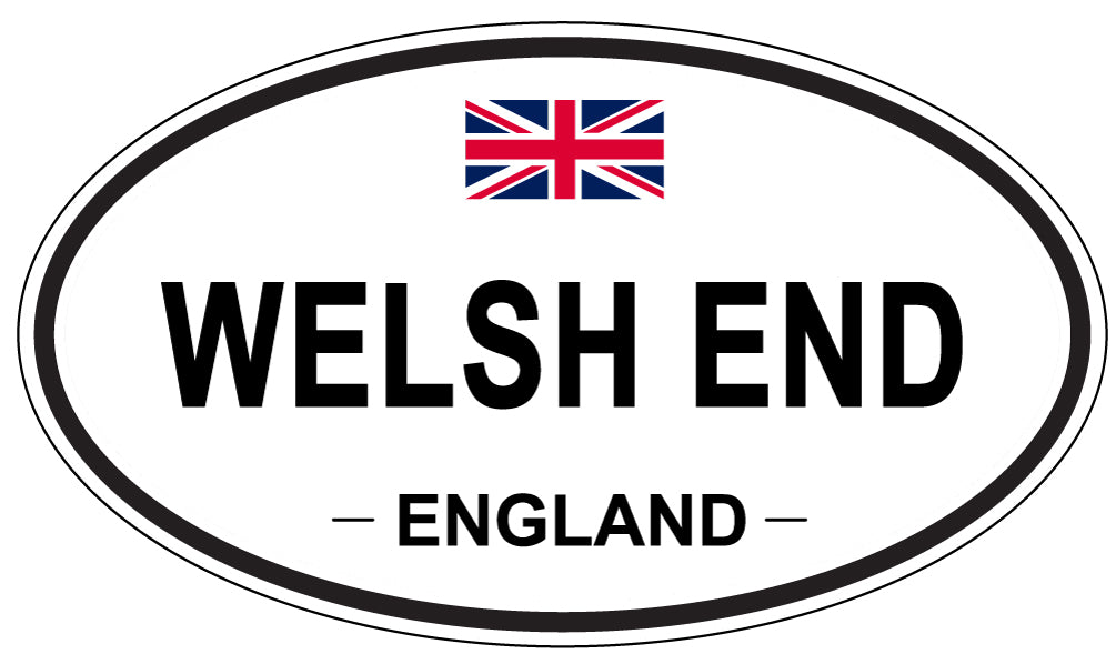 WELSH END, ENGLAND - Oval Sticker