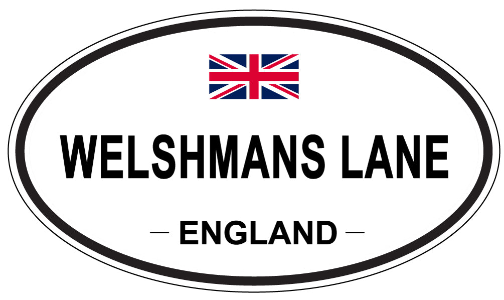WELSHMANS LANE, ENGLAND - Oval Sticker