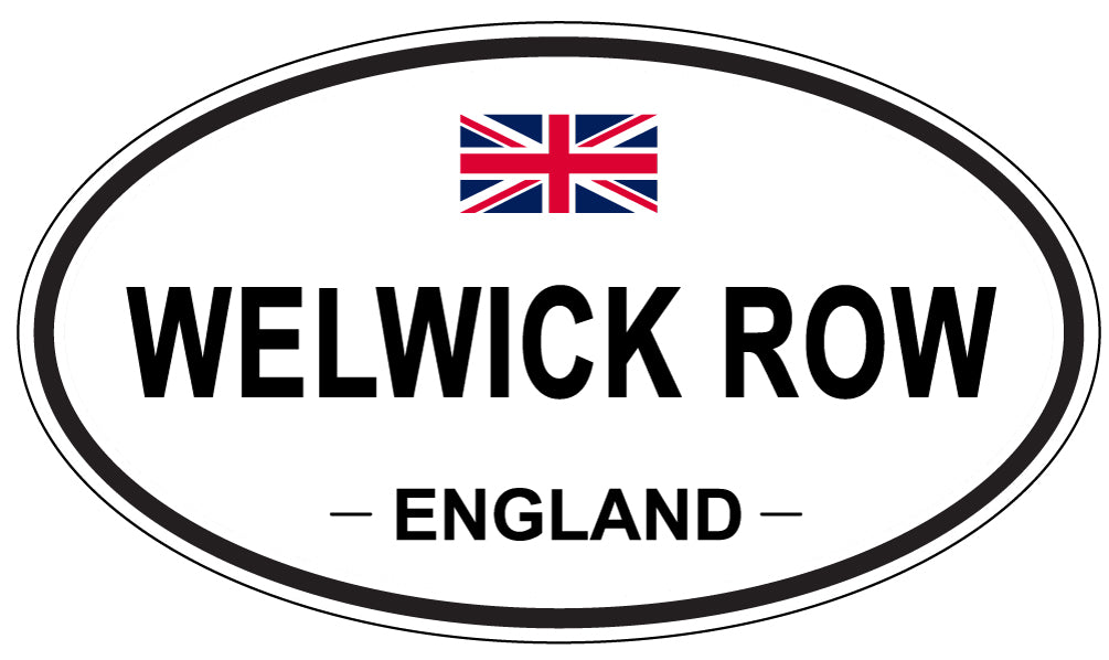 WELWICK ROW, ENGLAND - Oval Sticker