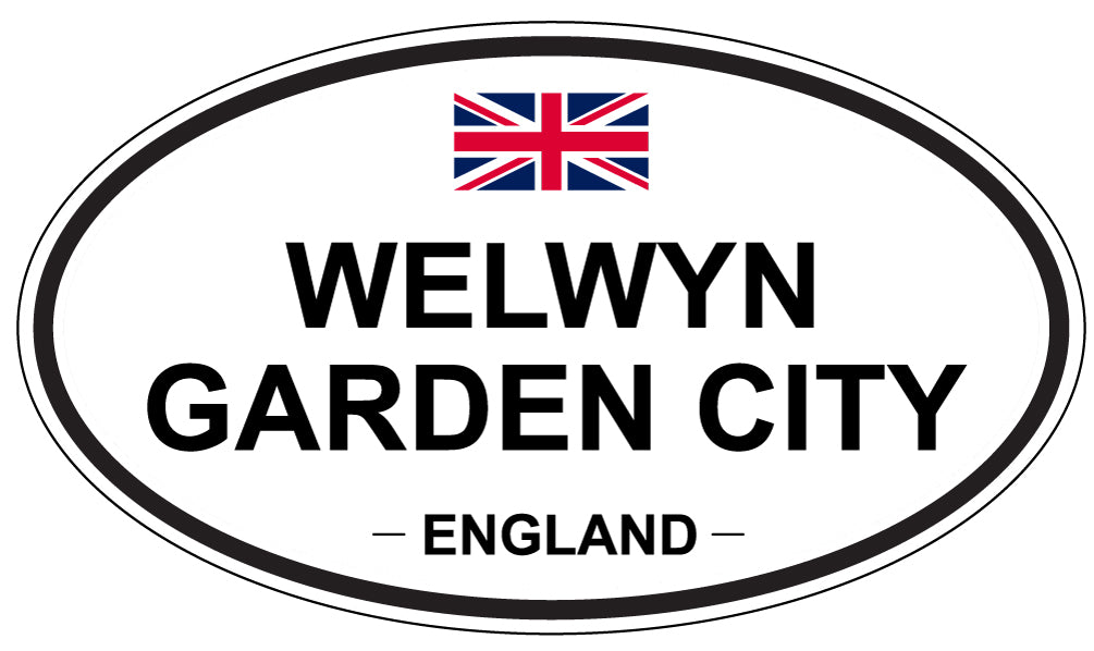 WELWYN GARDEN CITY, ENGLAND - Oval Sticker