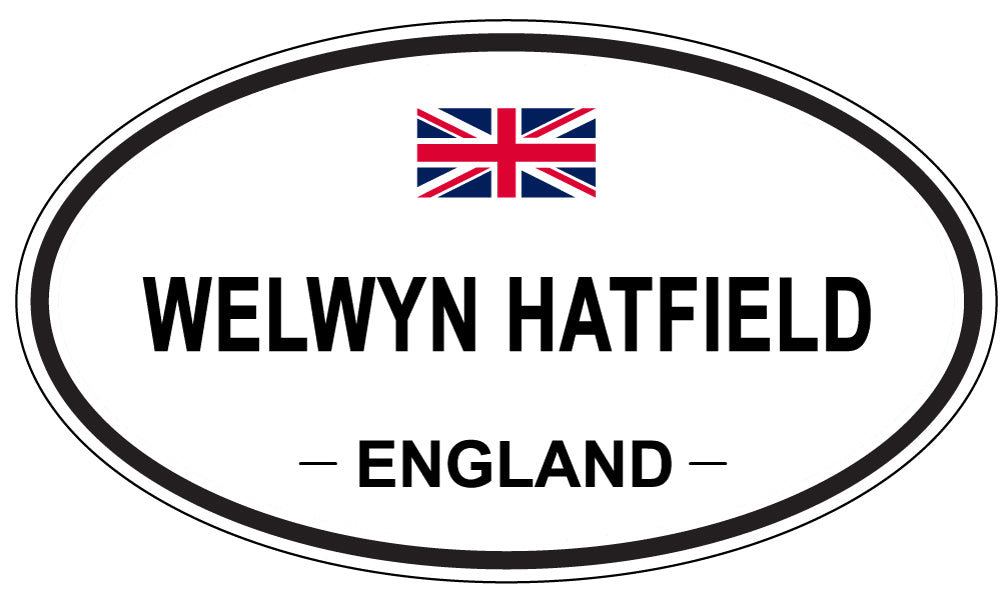 WELWYN HATFIELD, ENGLAND - Oval Sticker