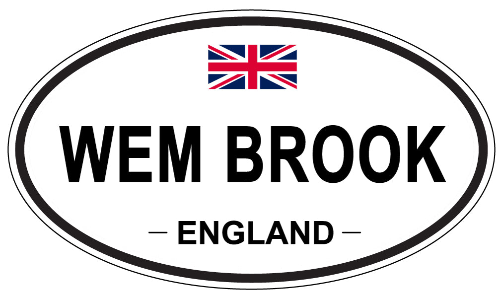 WEM BROOK, ENGLAND - Oval Sticker