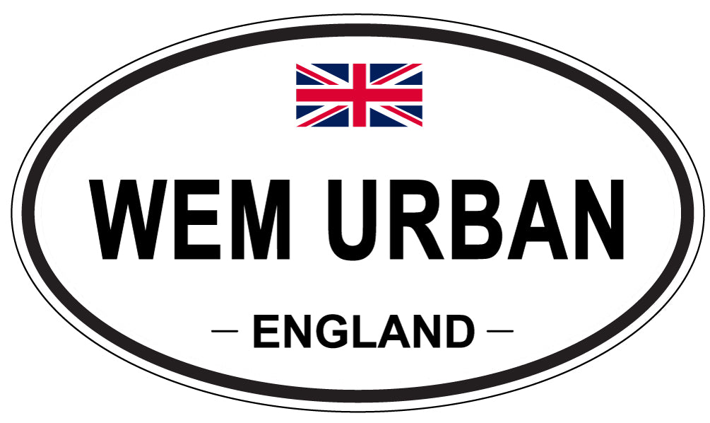 WEM URBAN, ENGLAND - Oval Sticker