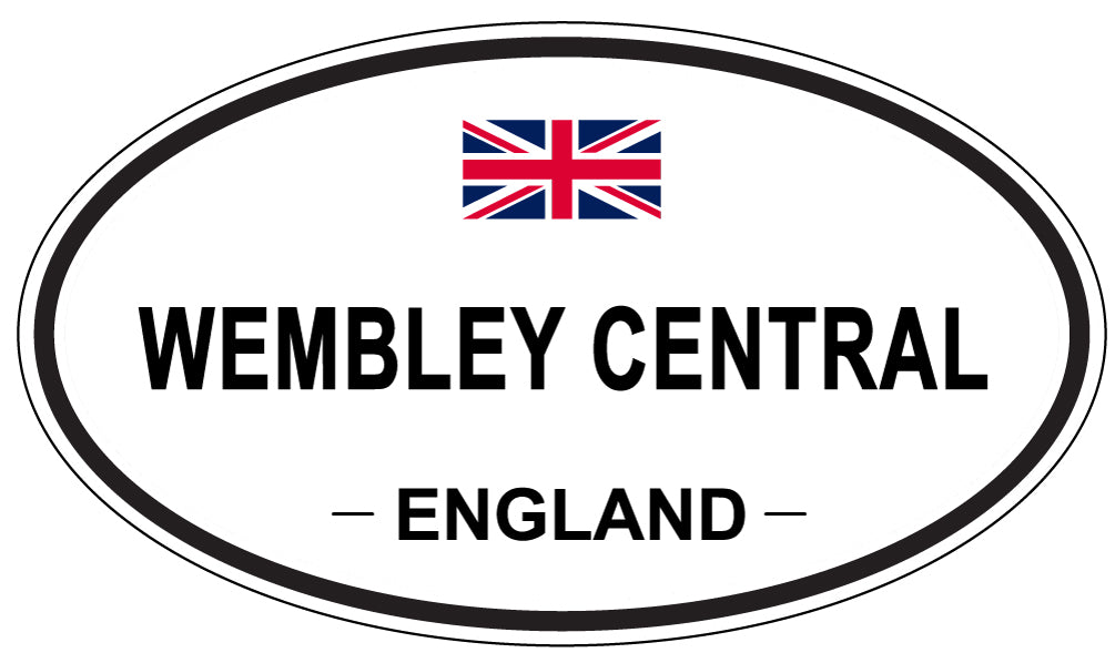 WEMBLEY CENTRAL, ENGLAND - Oval Sticker