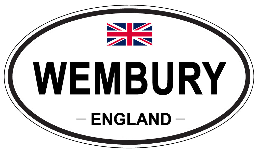 WEMBURY, ENGLAND - Oval Sticker