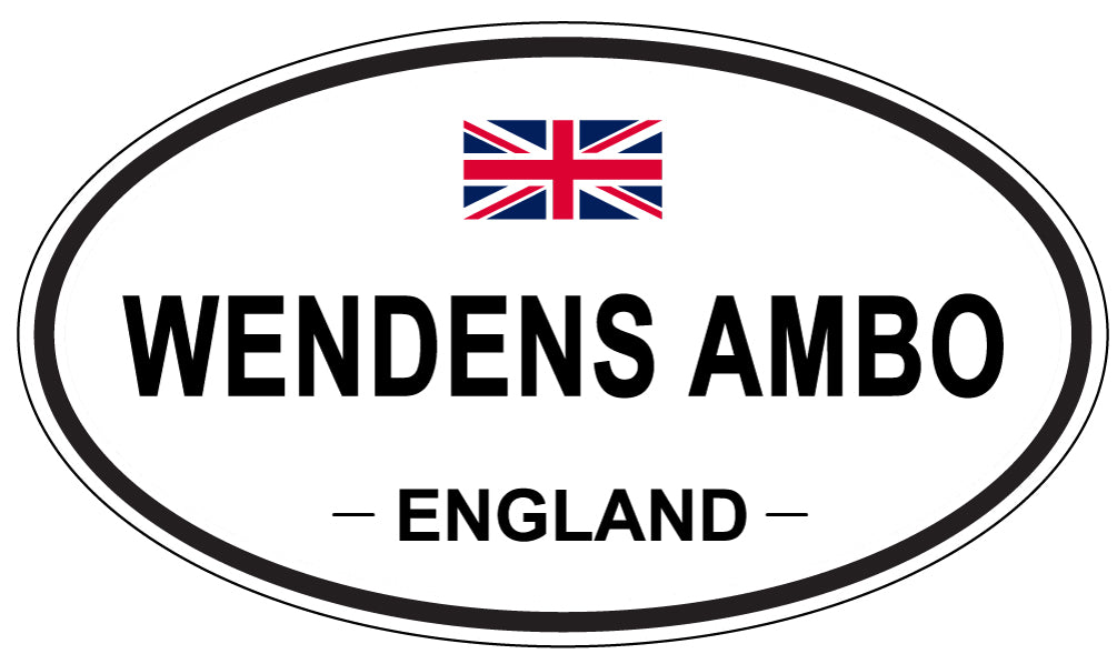 WENDENS AMBO, ENGLAND - Oval Sticker