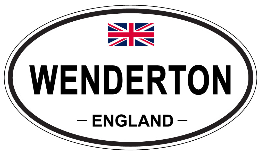 WENDERTON, ENGLAND - Oval Sticker
