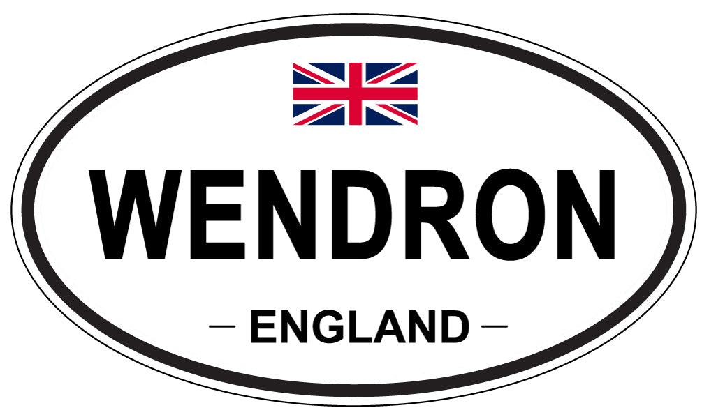 WENDRON, ENGLAND - Oval Sticker