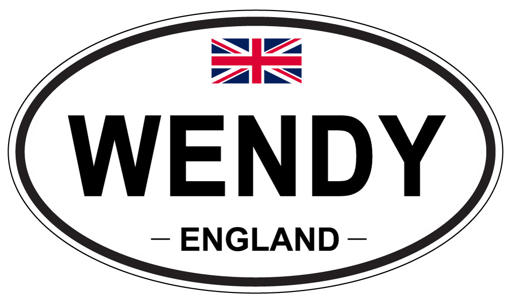 WENDY, ENGLAND - Oval Sticker