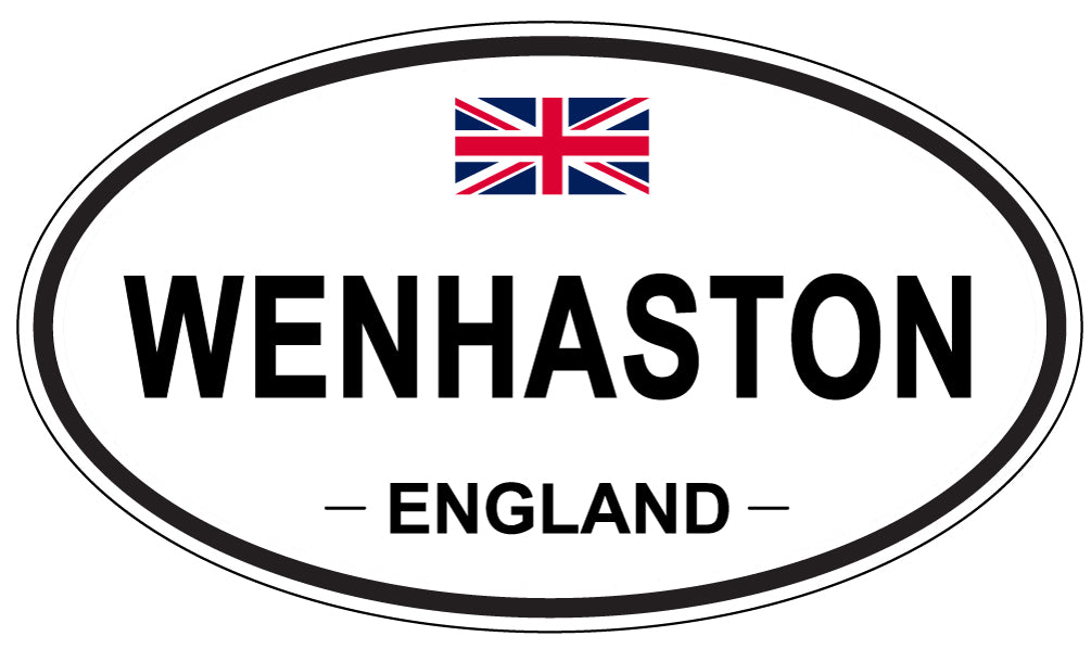 WENHASTON, ENGLAND - Oval Sticker