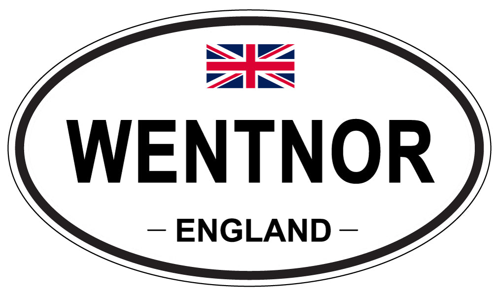 WENTNOR, ENGLAND - Oval Sticker