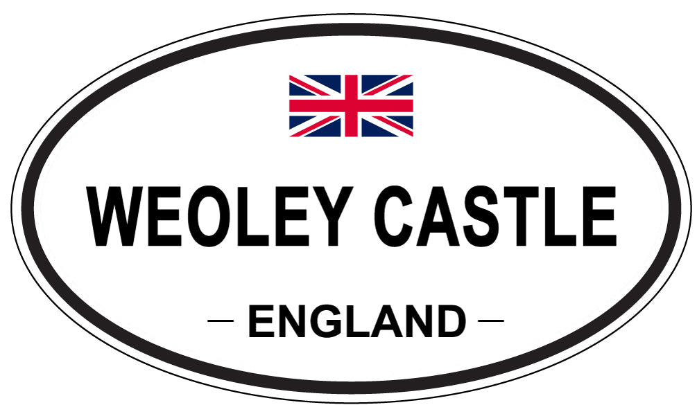 WEOLEY CASTLE, England - Oval Magnet