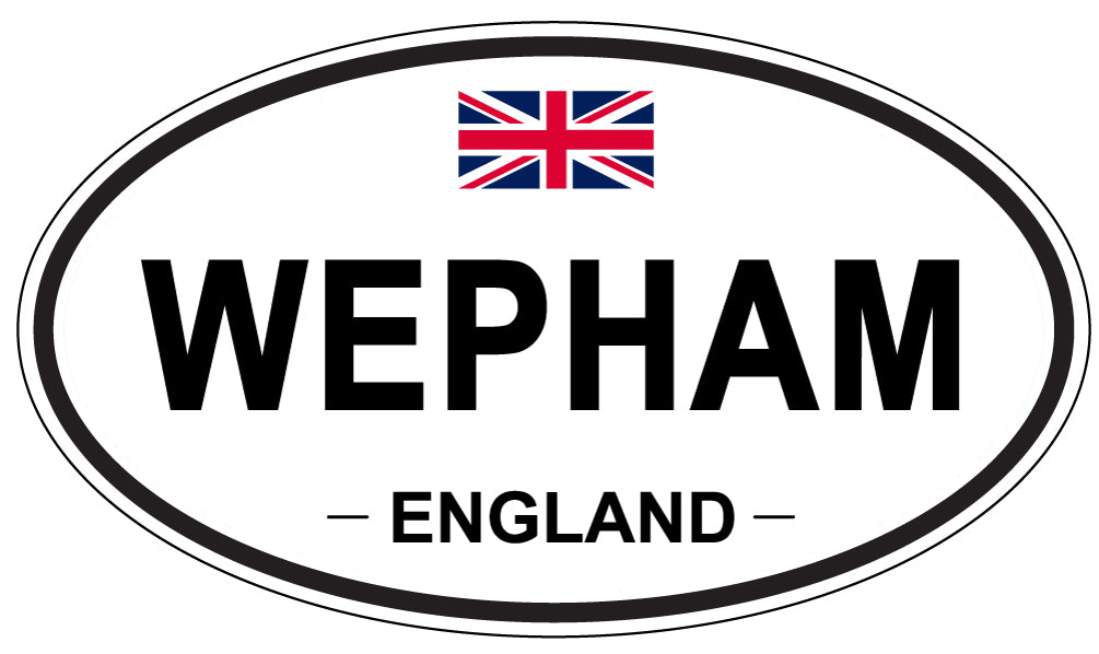 WEPHAM, ENGLAND - Oval Sticker