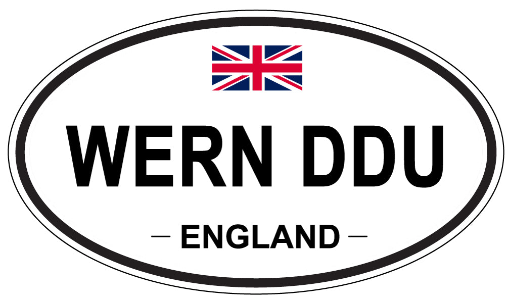 WERN DDU, ENGLAND - Oval Sticker