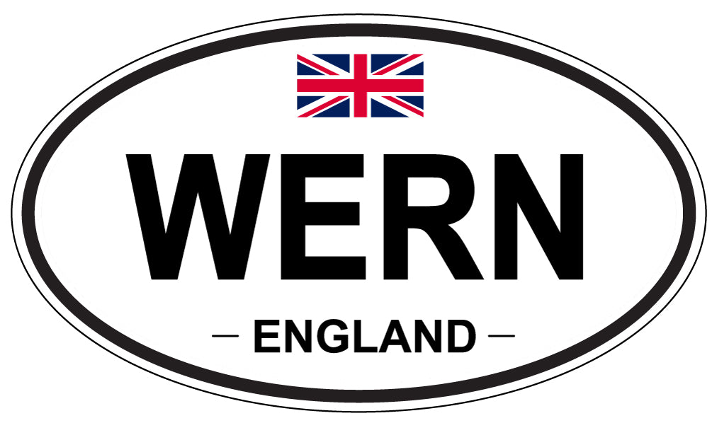 WERN, ENGLAND - Oval Sticker