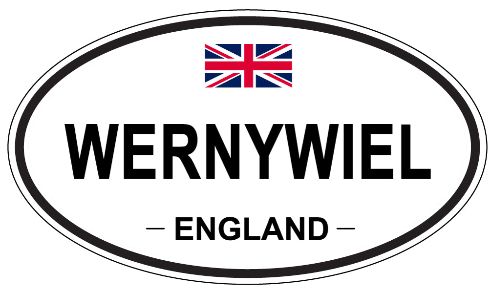 WERNYWIEL, ENGLAND - Oval Sticker