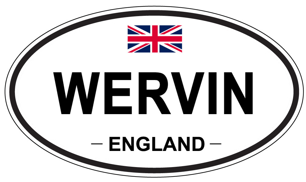 WERVIN, England - Oval Magnet