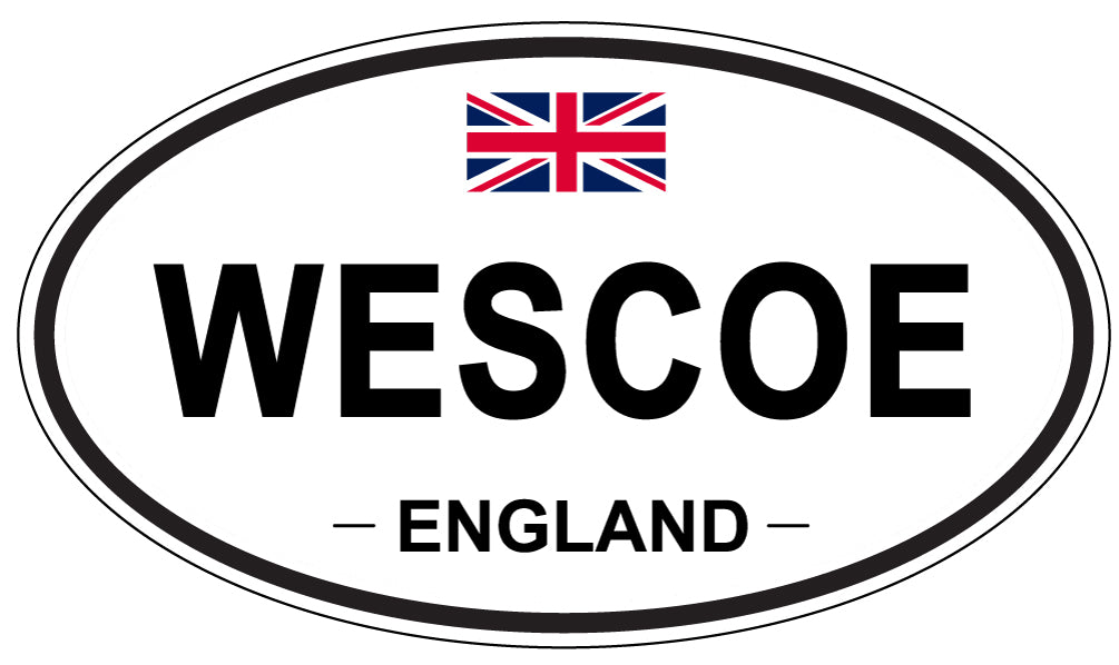 WESCOE, ENGLAND - Oval Sticker