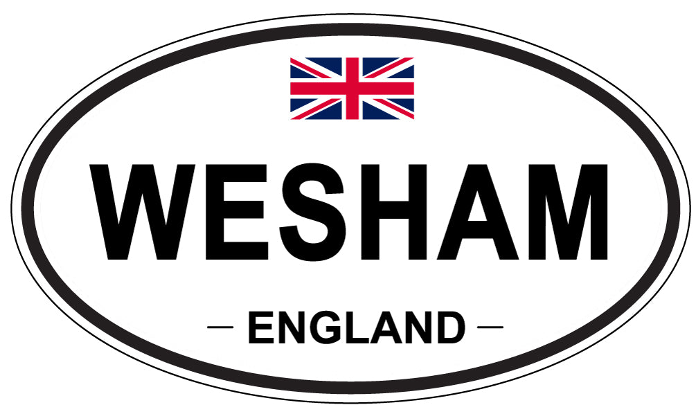 WESHAM, ENGLAND - Oval Sticker