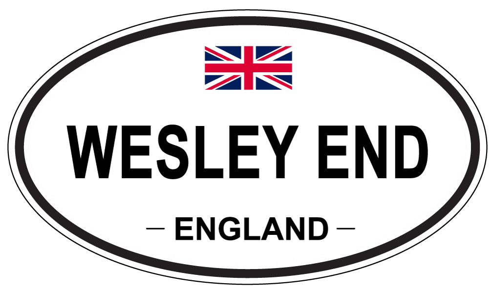 WESLEY END, ENGLAND - Oval Sticker