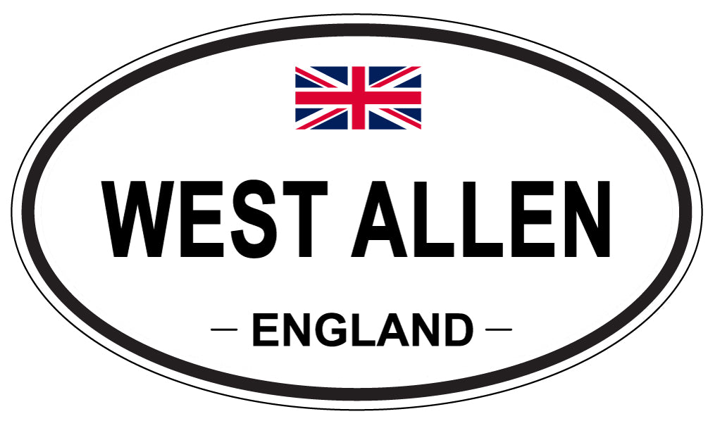 WEST ALLEN, ENGLAND - Oval Sticker