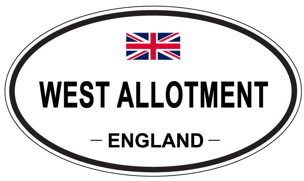 WEST ALLOTMENT, ENGLAND - Oval Sticker