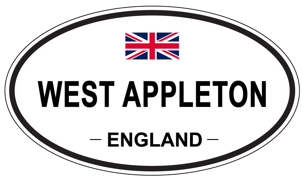 WEST APPLETON, ENGLAND - Oval Sticker