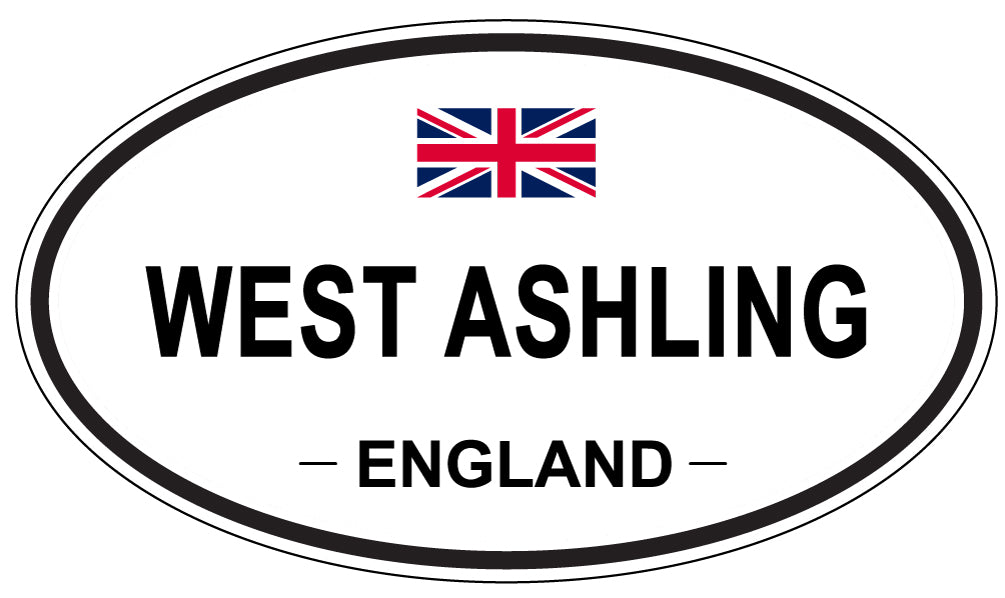 WEST ASHLING, ENGLAND - Oval Sticker
