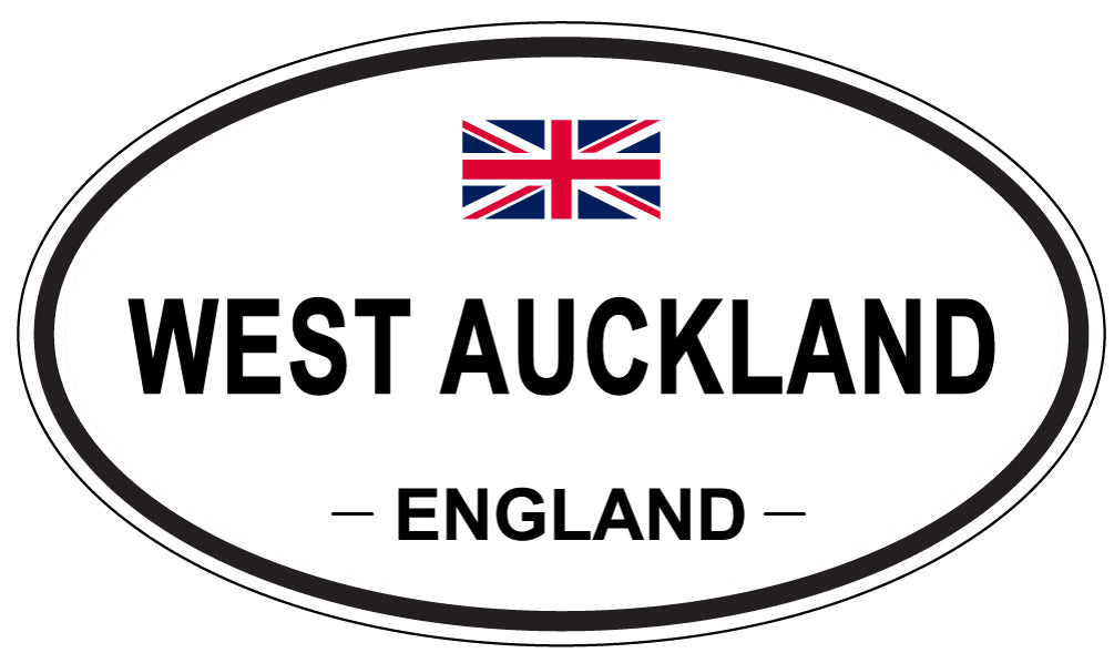WEST AUCKLAND, ENGLAND - Oval Sticker