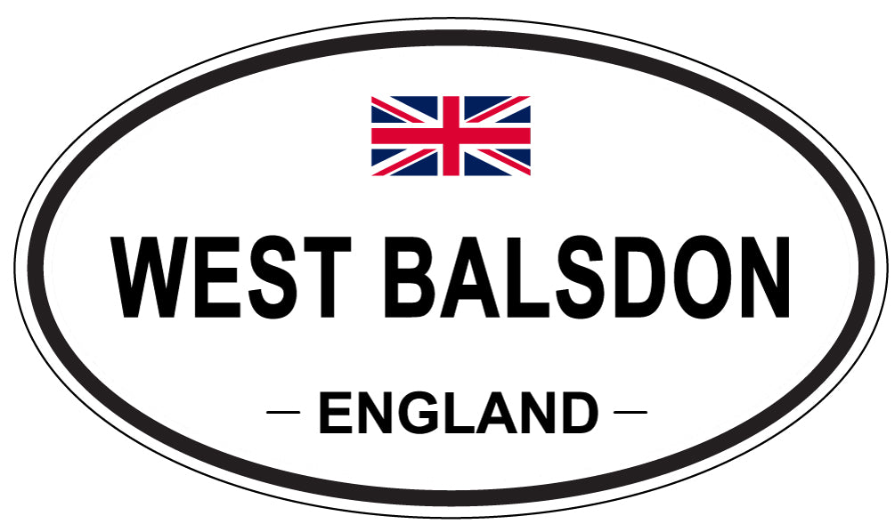 WEST BALSDON, ENGLAND - Oval Sticker