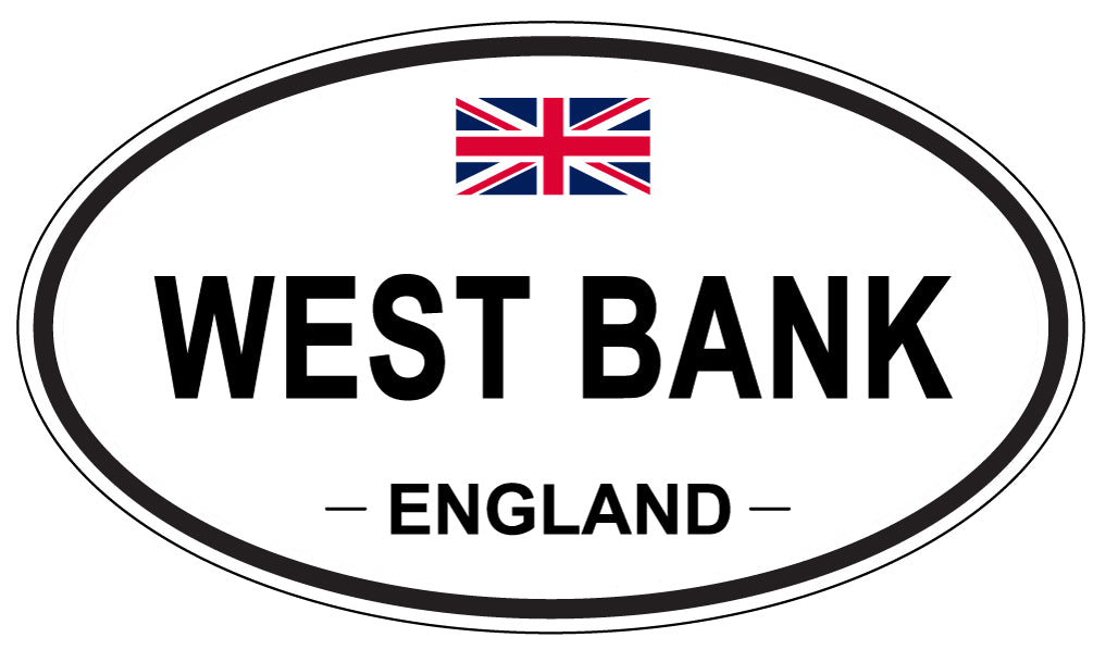 WEST BANK, ENGLAND - Oval Sticker