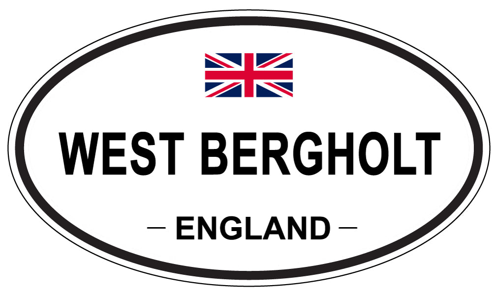 WEST BERGHOLT, ENGLAND - Oval Sticker