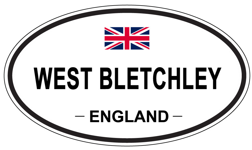 WEST BLETCHLEY, ENGLAND - Oval Sticker